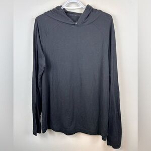 ALO Yoga Hooded Runner Long Sleeve Black Size Large* Lightweight Athleisure